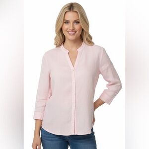 Hot Cotton size medium pink linen top